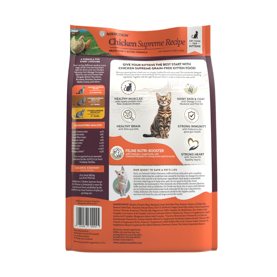 Addiction Chicken Supreme Recipe Kitten bag back