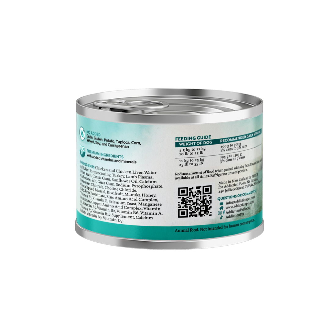 Addiction Wild Islands Island Chicken & Turkey Grain-Free Canned Dog Food 185g