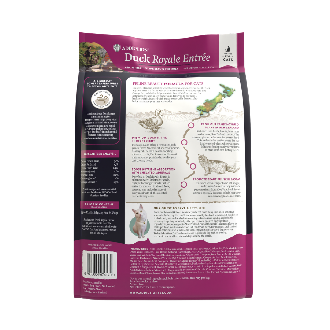 Addiction Duck Royal Cat, Feline Beauty, Skin & Coat Dry Cat Food