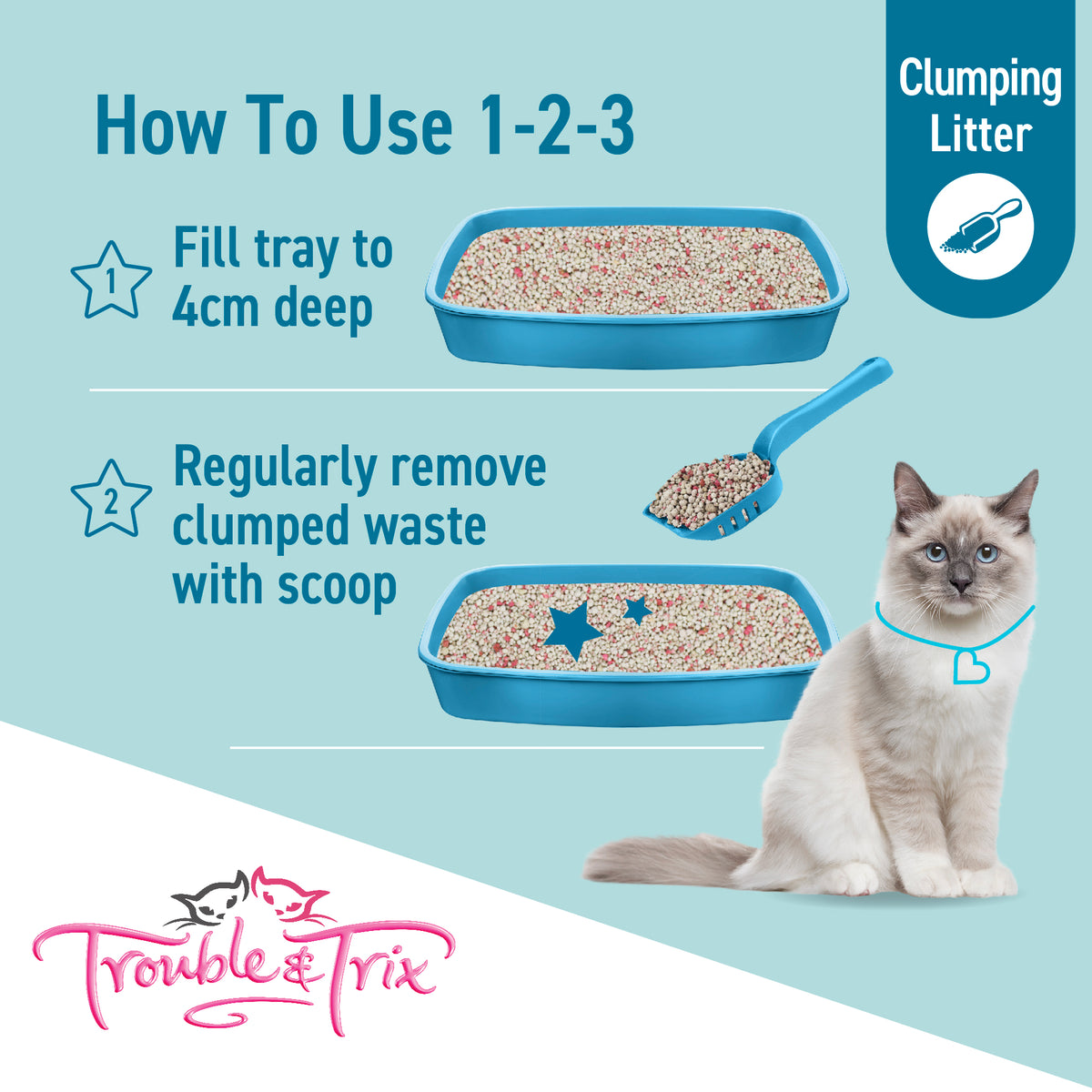 Transitional guide for switching to Trouble & Trix litter
