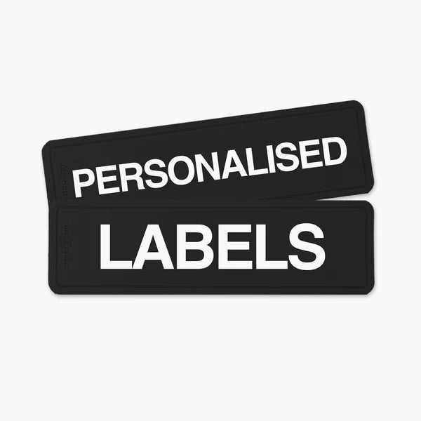 EzyDog personalised label in Black