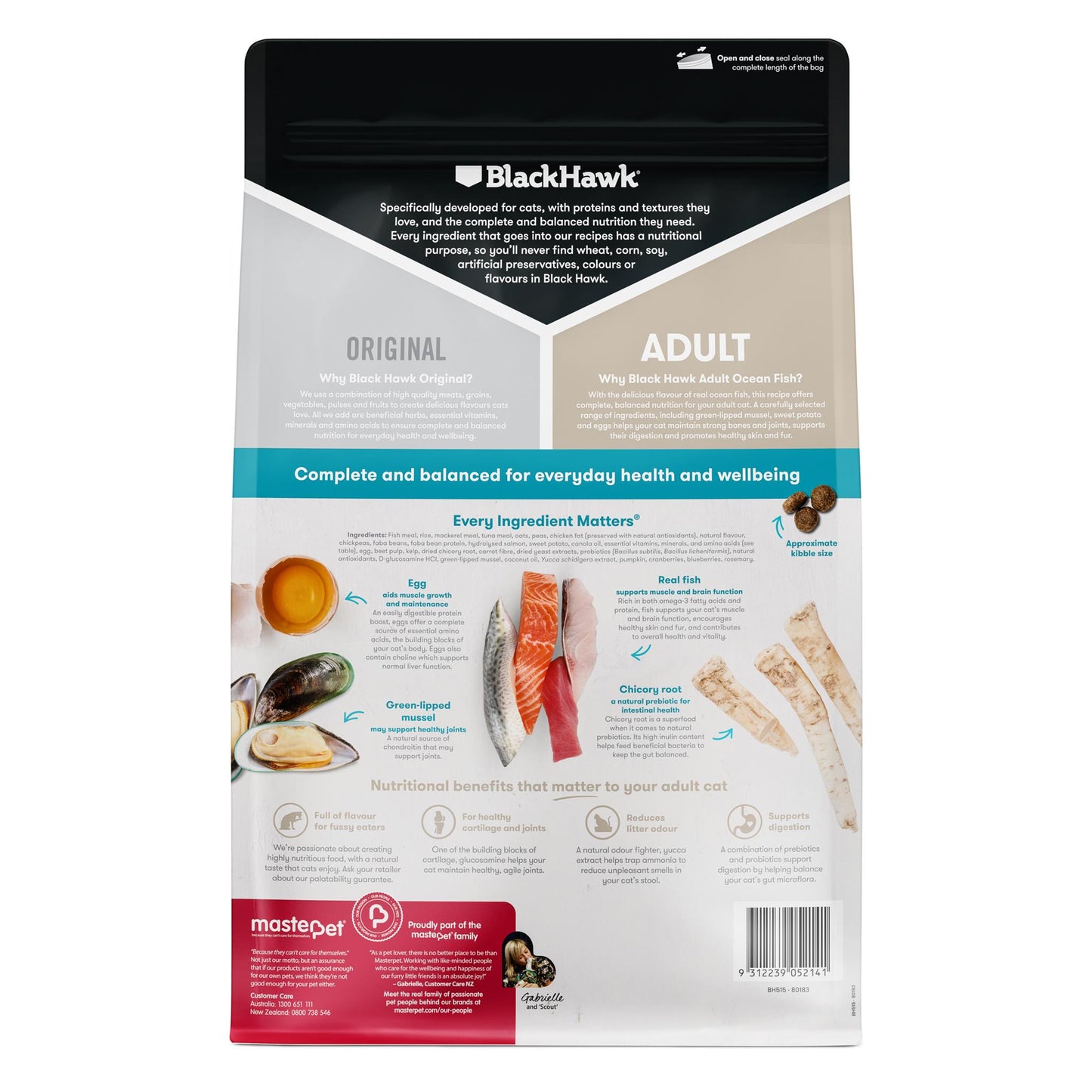 Black Hawk Original Cat Ocean Fish - Doubtless Bay Pet Resort