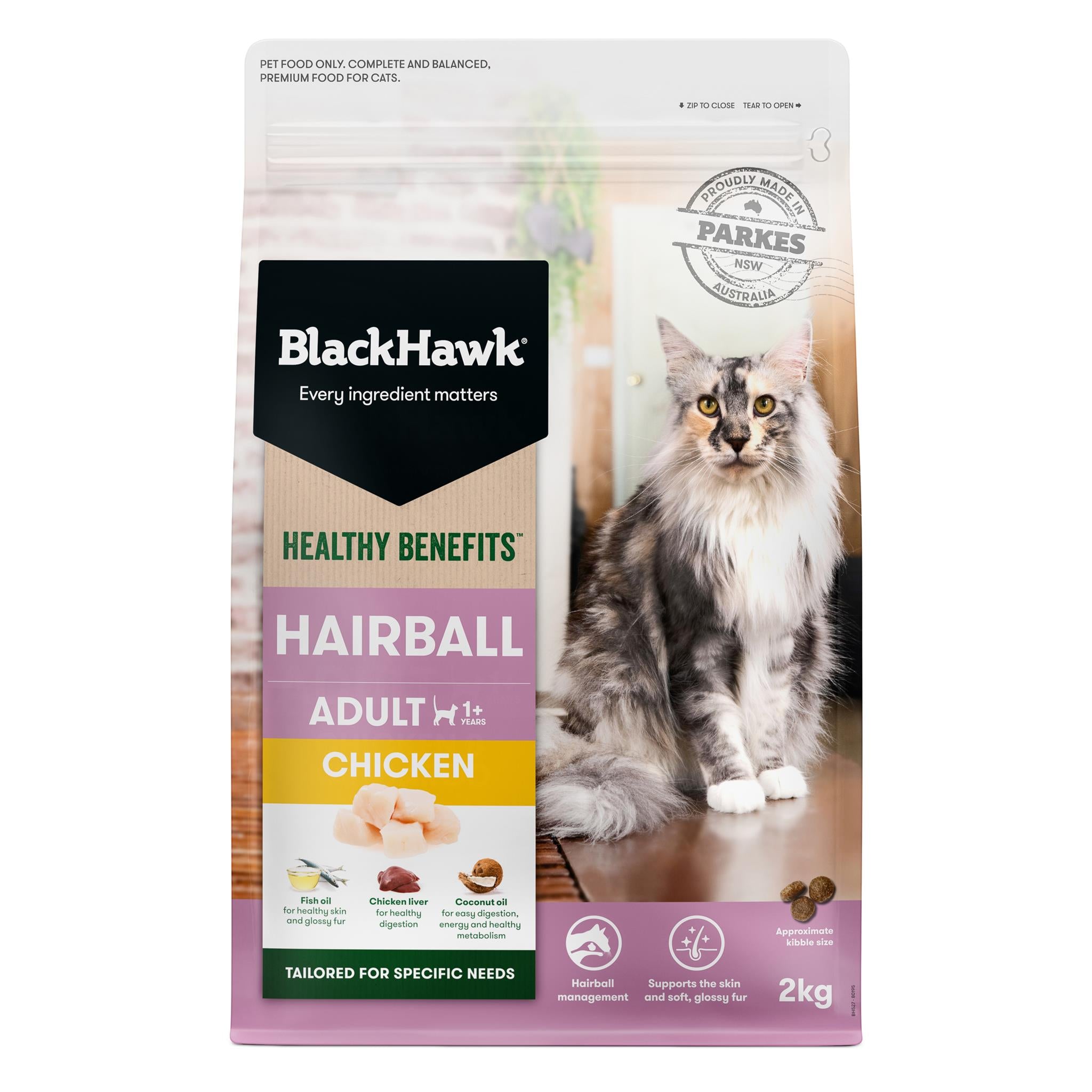Black Hawk HB Cat Hairball Chicken - Doubtless Bay Pet Resort