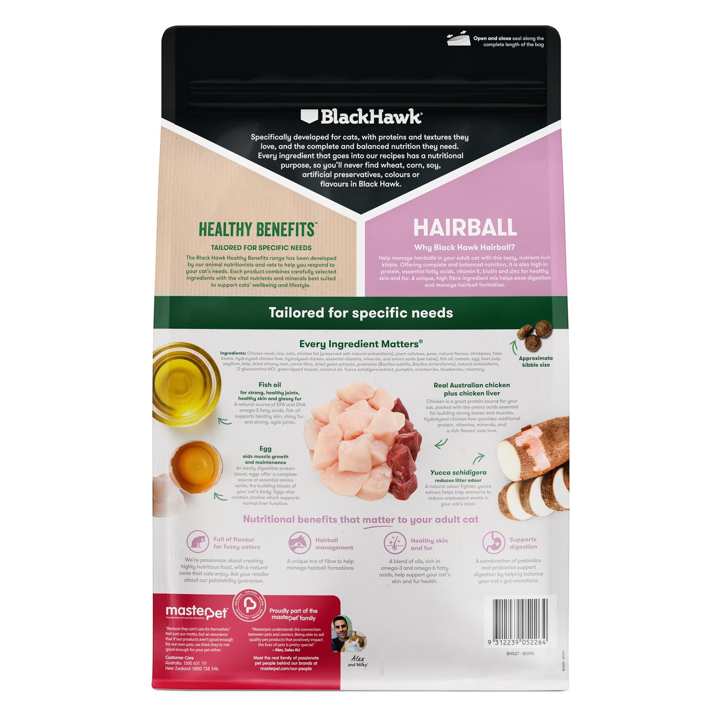 Black Hawk HB Cat Hairball Chicken - Doubtless Bay Pet Resort