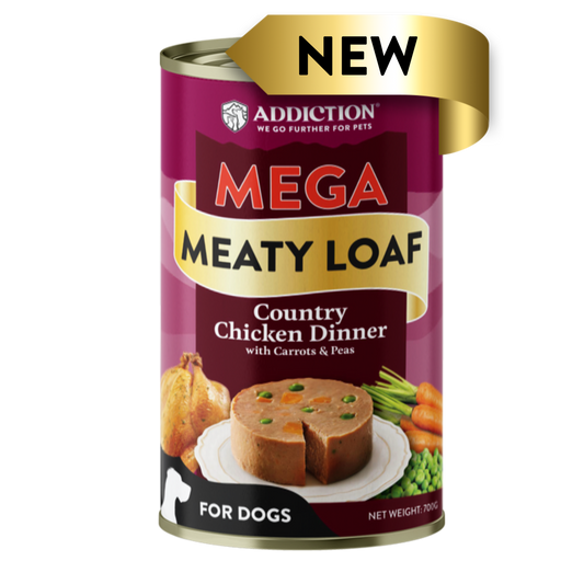 Addiction MEGA Country Chicken Dinner with Carrots & Peas Meaty Loaf Wet Dog Food 700g