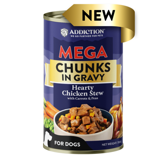 Addiction MEGA Hearty Chicken Stew with Carrots & Peas Wet Dog Food 700g