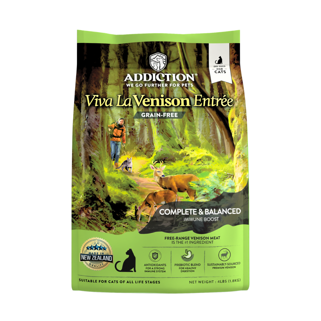 Addiction Viva La Venison Cat, Complete & Balanced, Novel Protein Dry Cat Food