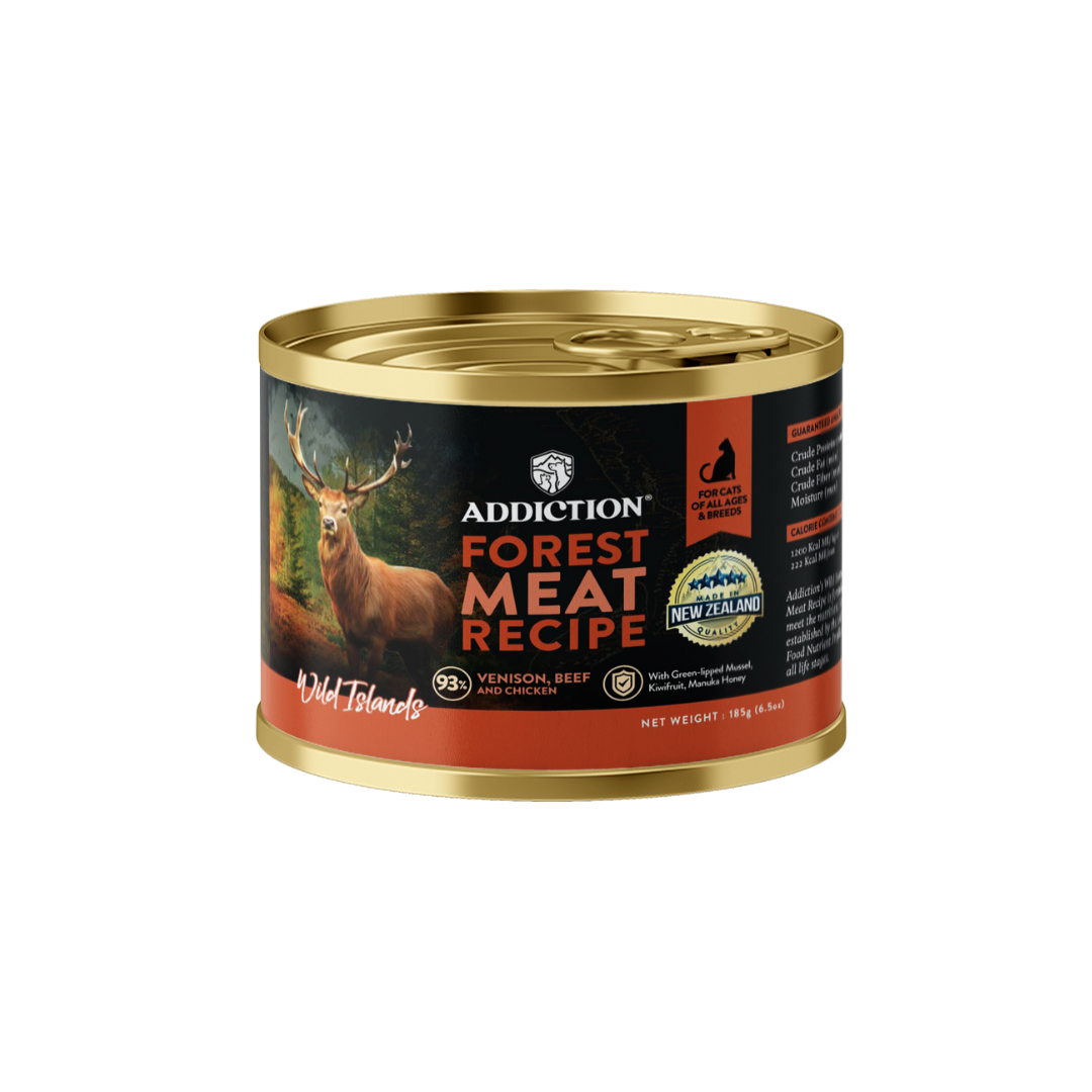 Addiction Wild Islands Forest Meat Venison & Beef Grain-Free Canned Cat Food 185g