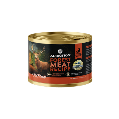Addiction Wild Islands Forest Meat Venison & Beef Grain-Free Canned Cat Food 185g