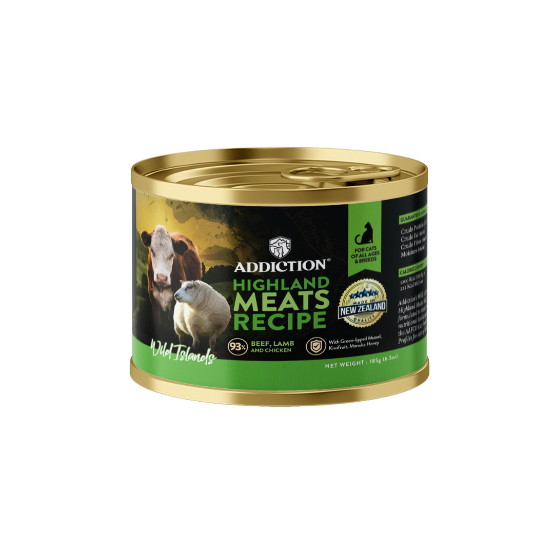 Addiction Wild Islands Highland Meats Lamb & Beef Grain-Free Canned Cat Food 185g