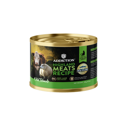Addiction Wild Islands Highland Meats Lamb & Beef Grain-Free Canned Cat Food 185g