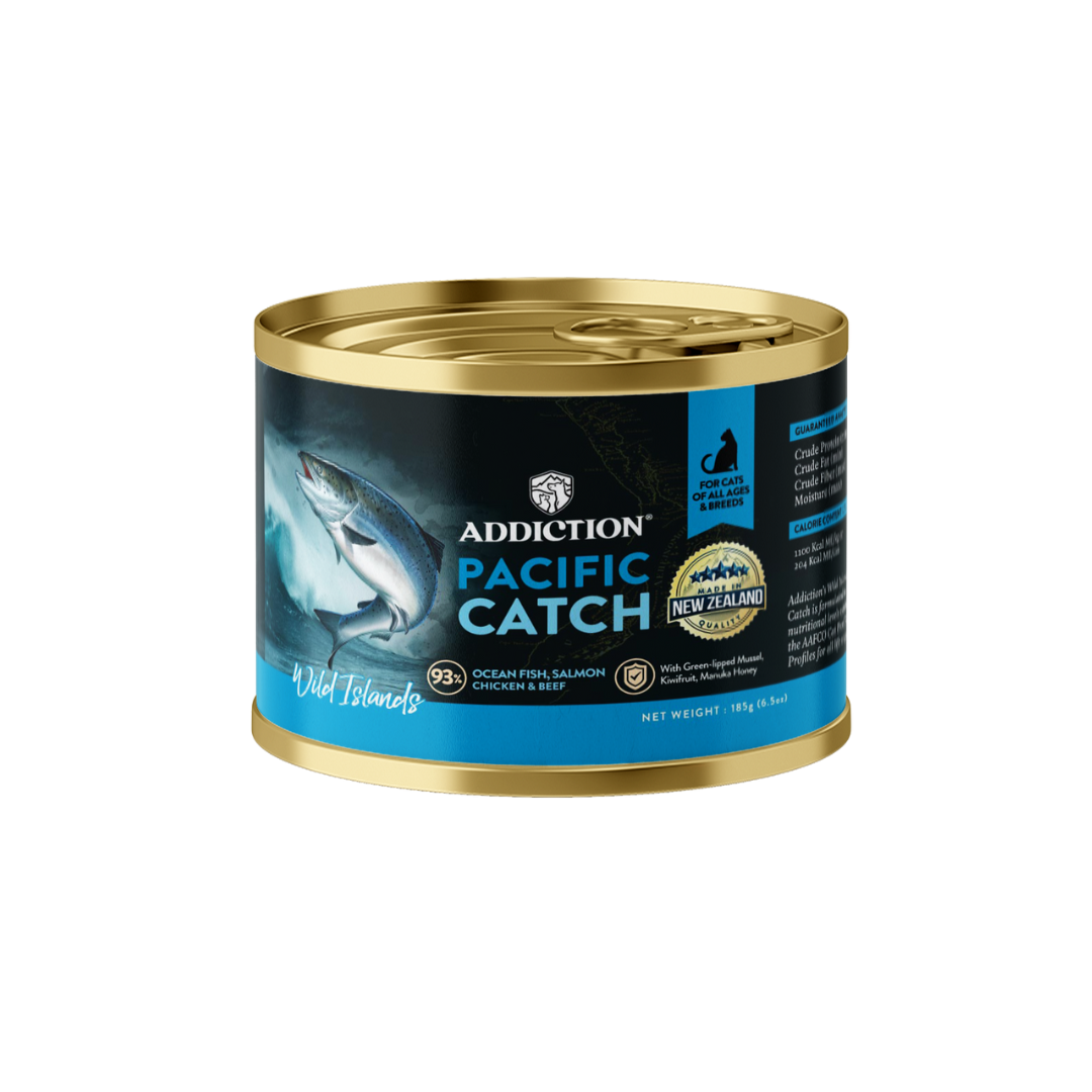 Addiction Wild Islands Pacific Catch Ocean Fish & Salmon Grain-Free Canned Cat Food 185g