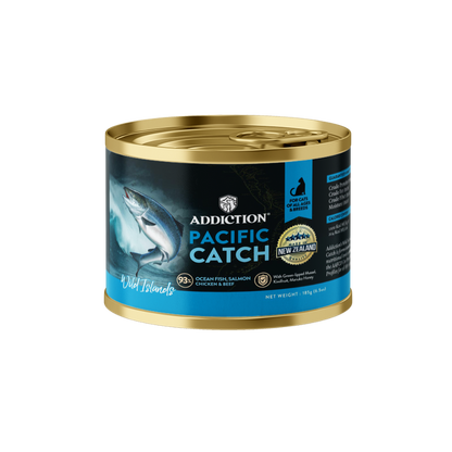 Addiction Wild Islands Pacific Catch Ocean Fish & Salmon Grain-Free Canned Cat Food 185g
