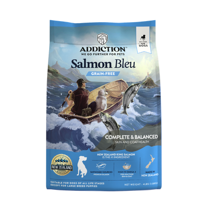 Addiction Salmon Bleu, Complete & Balanced, Skin & Coat Dry Dog Food