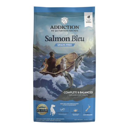 Addiction Salmon Bleu, Complete & Balanced, Skin & Coat Dry Dog Food