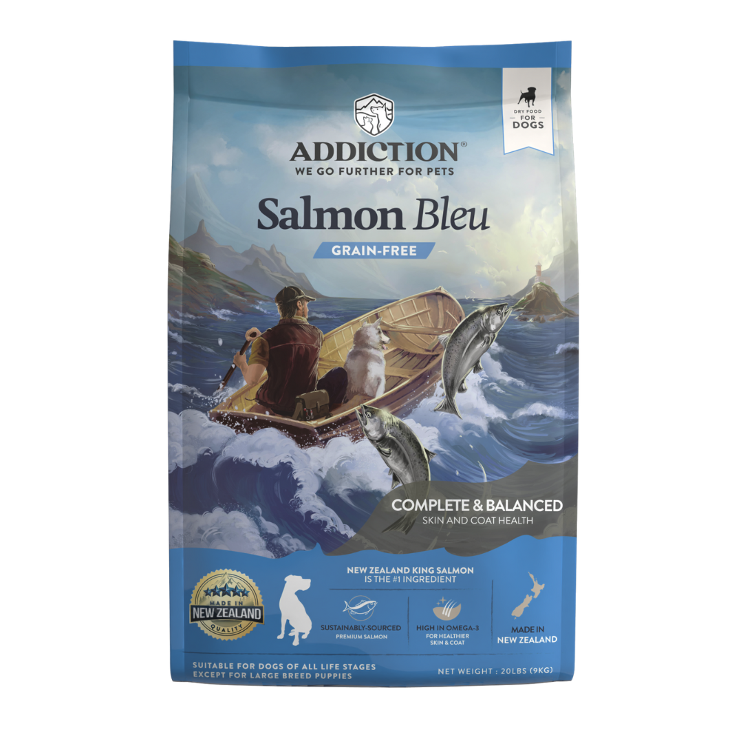 Addiction Salmon Bleu, Complete & Balanced, Skin & Coat Dry Dog Food