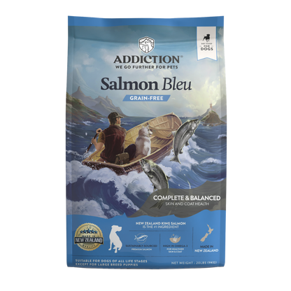 Addiction Salmon Bleu, Complete & Balanced, Skin & Coat Dry Dog Food