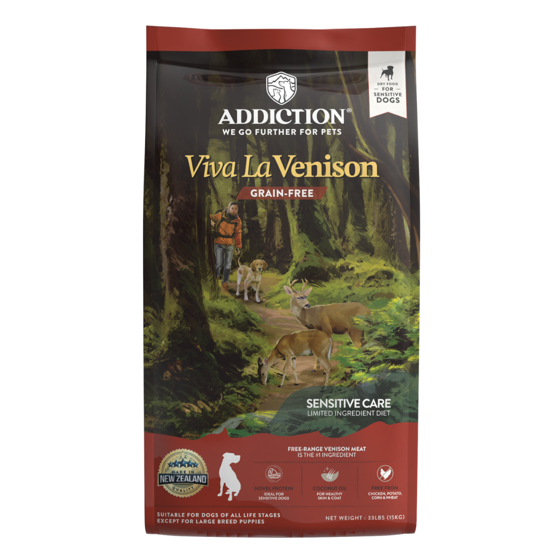 Addiction Viva La Venison, Sensitive Care, Novel Protein Dry Dog Food
