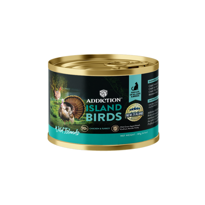 Addiction Wild Islands Island Birds Chicken & Turkey Canned Cat Food 185g