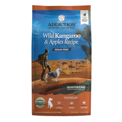 Addiction Wild Kangaroo & Apples, Sensitive Care, Novel Protein Dry Dog Food
