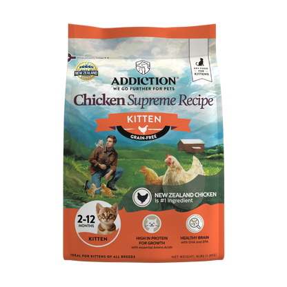 Addiction Chicken Supreme Recipe Kitten 1.8kg bag front