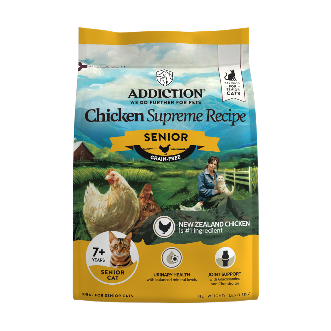 Addiction Chicken Supreme Senior Cat 1.8kg bag front