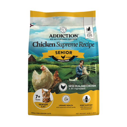 Addiction Chicken Supreme Senior Cat 1.8kg bag front