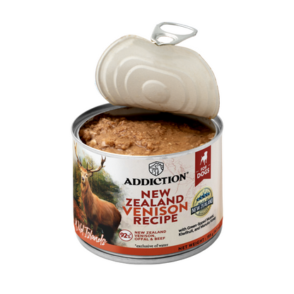 Addiction Wild Islands New Zealand Venison Grain-Free Canned Dog Food 185g
