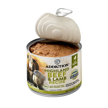 Addiction Wild Islands Highland Beef & Lamb Grain-Free Canned Dog Food 185g