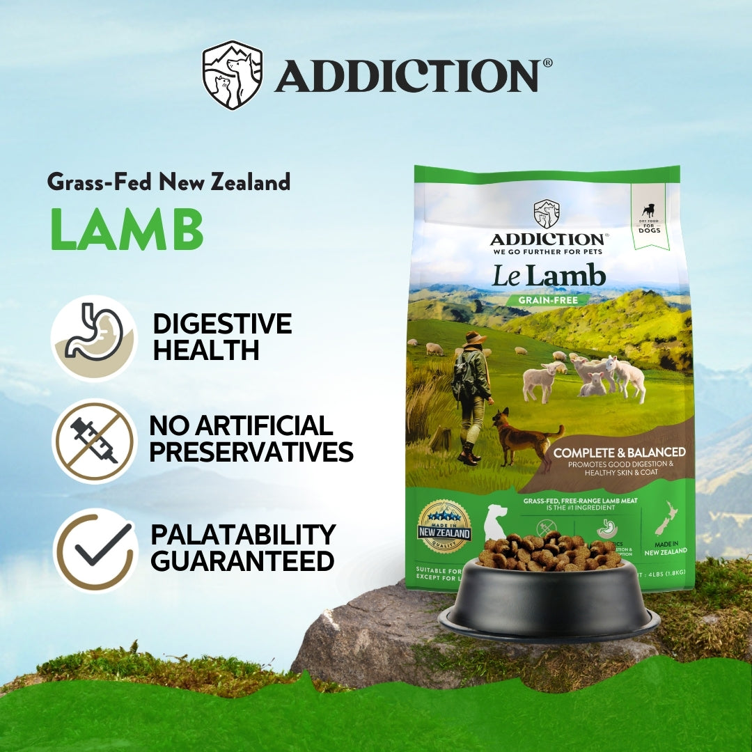 Addiction Le Lamb, Complete & Balanced, Digestive Health Dry Dog Food