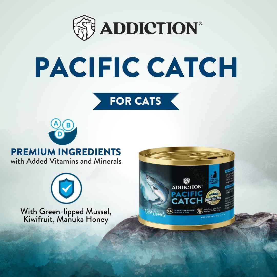 Addiction Wild Islands Pacific Catch Ocean Fish & Salmon Grain-Free Canned Cat Food 185g