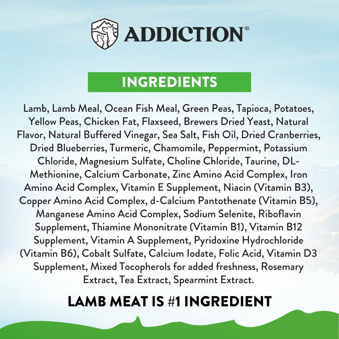 Addiction Le Lamb, Complete & Balanced, Digestive Health Dry Dog Food