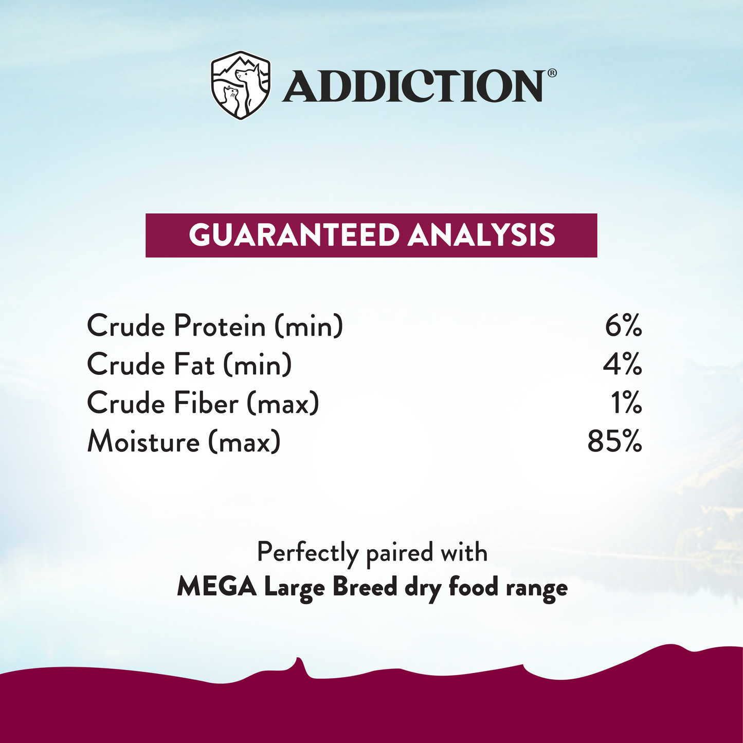 Addiction MEGA Country Chicken Dinner with Carrots & Peas Meaty Loaf Wet Dog Food 700g