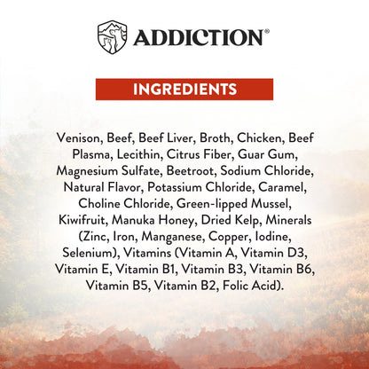Addiction Wild Islands Forest Meat Venison & Beef Grain-Free Canned Cat Food 185g
