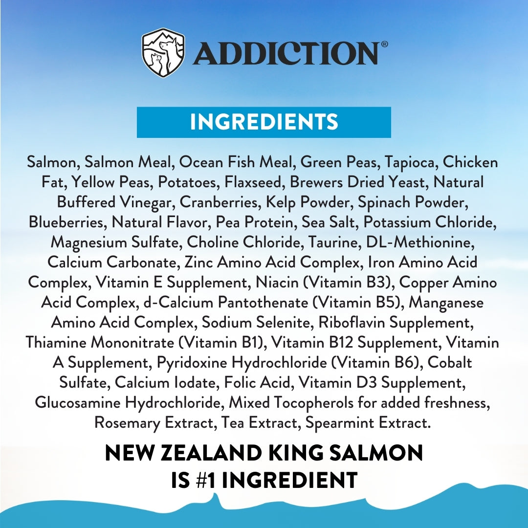 Addiction Salmon Bleu, Complete & Balanced, Skin & Coat Dry Dog Food