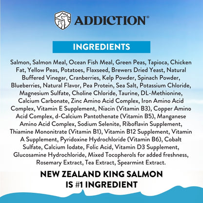 Addiction Salmon Bleu, Complete & Balanced, Skin & Coat Dry Dog Food