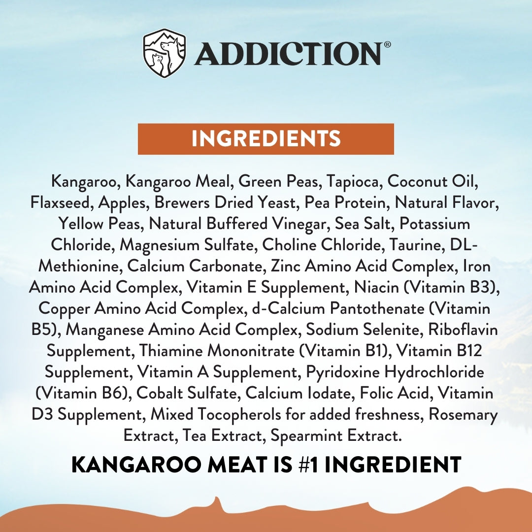 Addiction Wild Kangaroo & Apples, Sensitive Care, Novel Protein Dry Dog Food