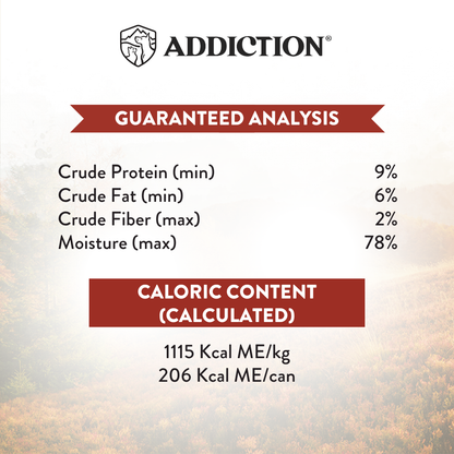 Addiction Wild Islands New Zealand Venison Grain-Free Canned Dog Food 185g