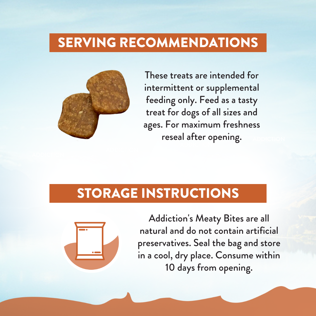 Addiction Wild Kangaroo Meaty Bites, Sensitive Care, Novel Protein Dog Treats, 113g
