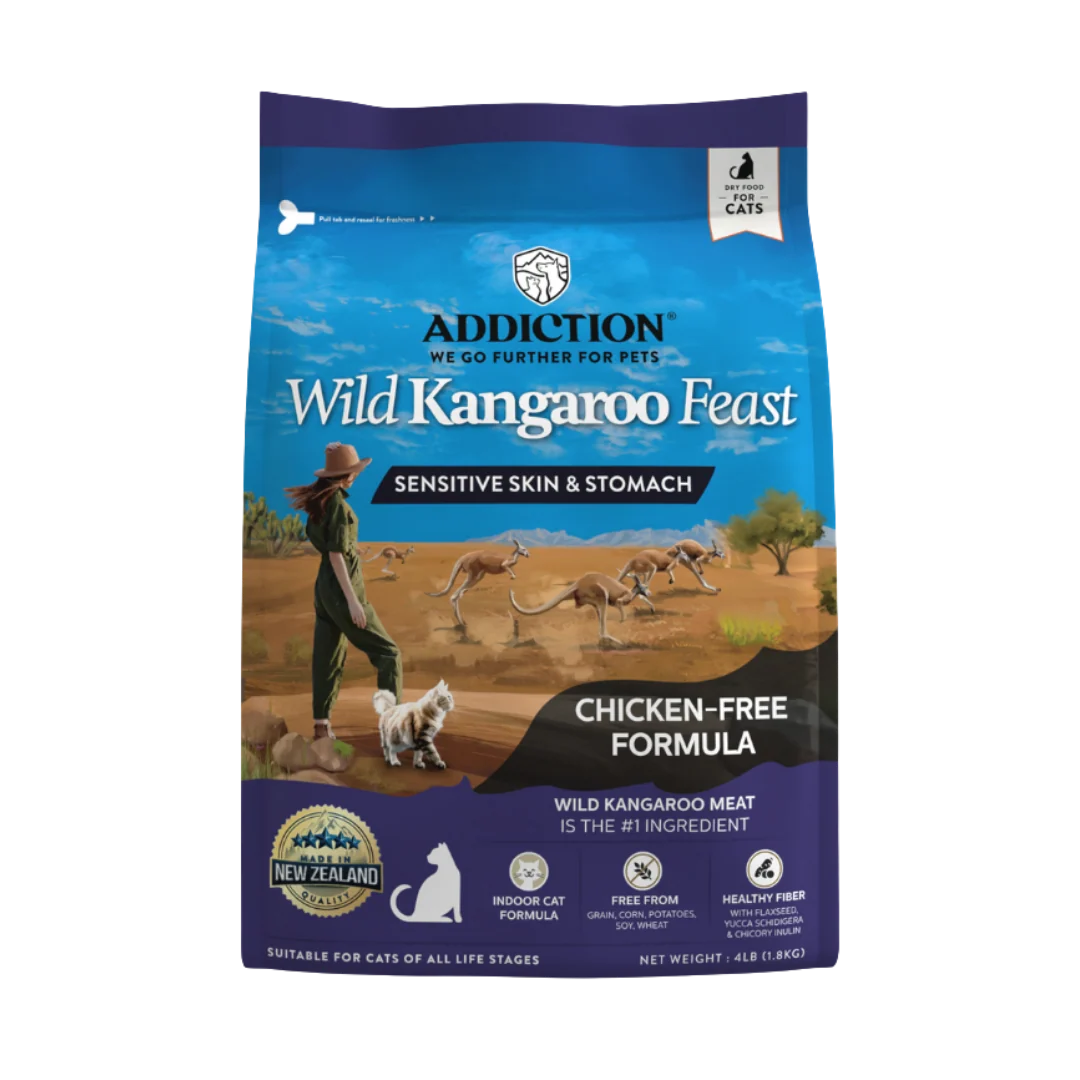 Addiction Wild Kangaroo Feast chicken-free indoor cat formula