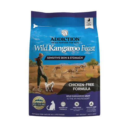 Addiction Wild Kangaroo Feast chicken-free indoor cat formula