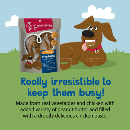 Yours Droolly Chicken Paste Filled Elephant Shapes 6 Pack