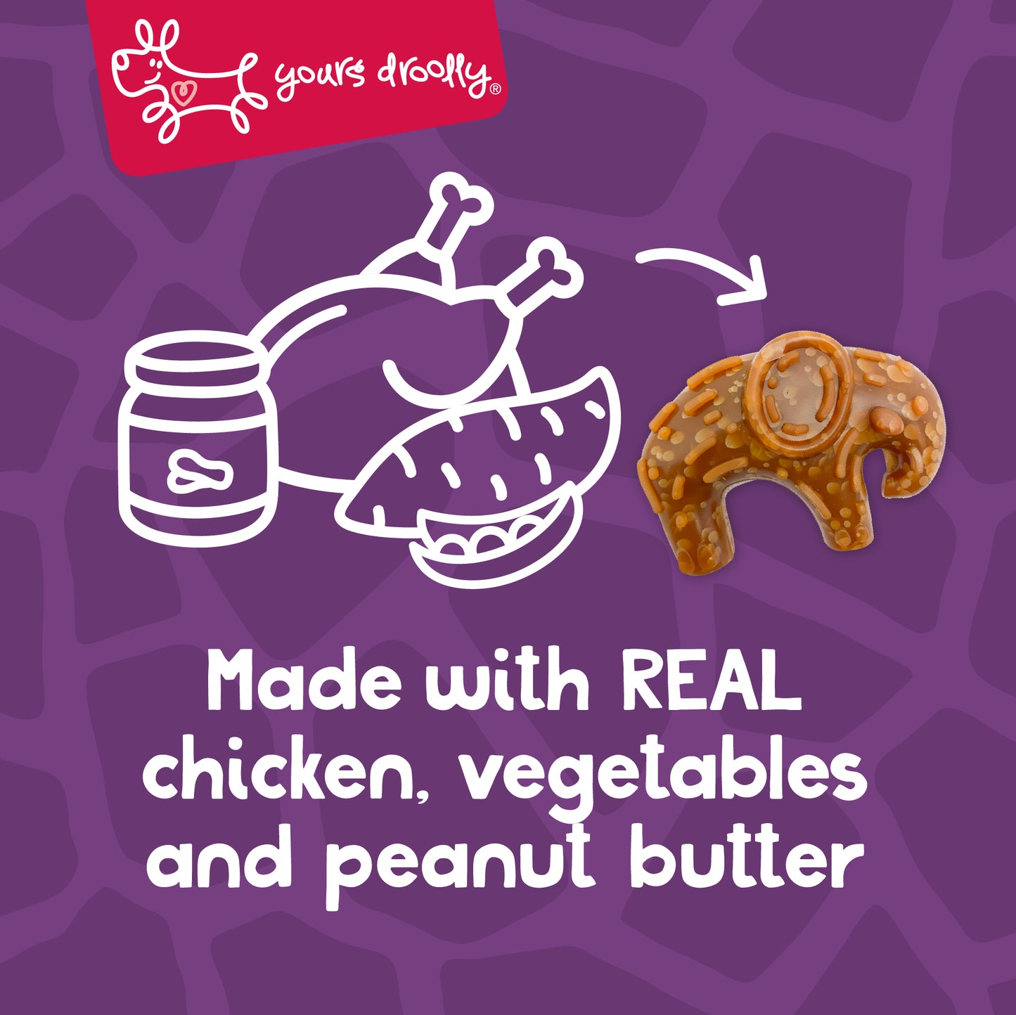 Yours Droolly Chicken Paste Filled Animal Shapes Variety 4 Pack