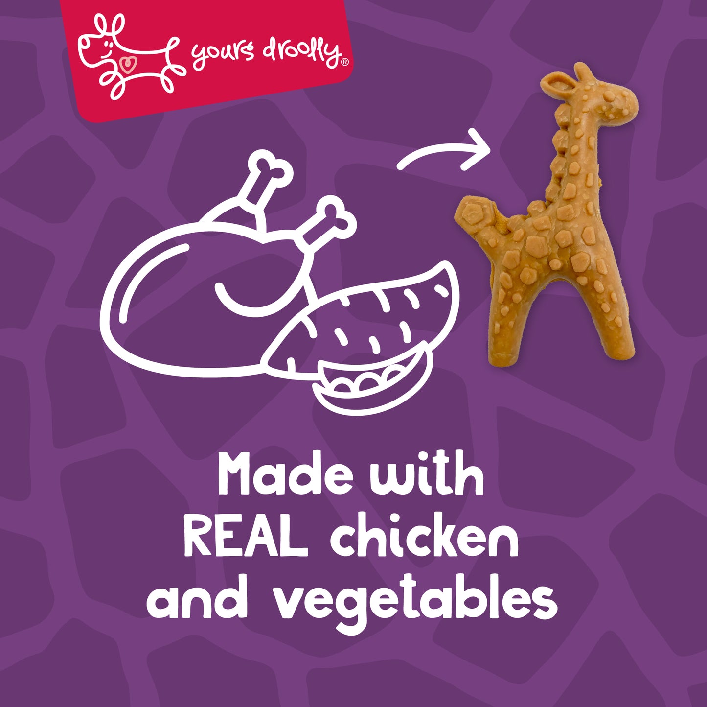 Yours Droolly Chicken Paste Filled Animal Shapes Variety 4 Pack