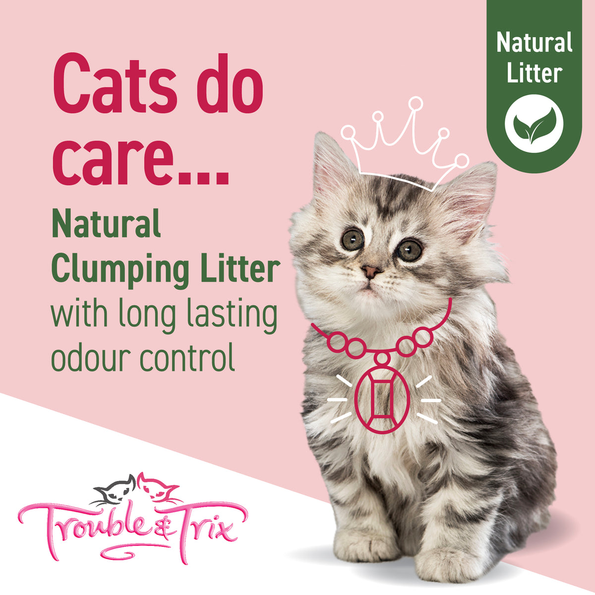 Cherry Blossom natural pellets: non-toxic and safe for kittens