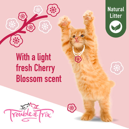 Trouble & Trix Cherry Blossom natural litter fragrance feature