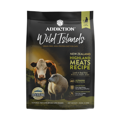 Addiction Wild Islands Highland Meats dry cat food 4.5kg bag