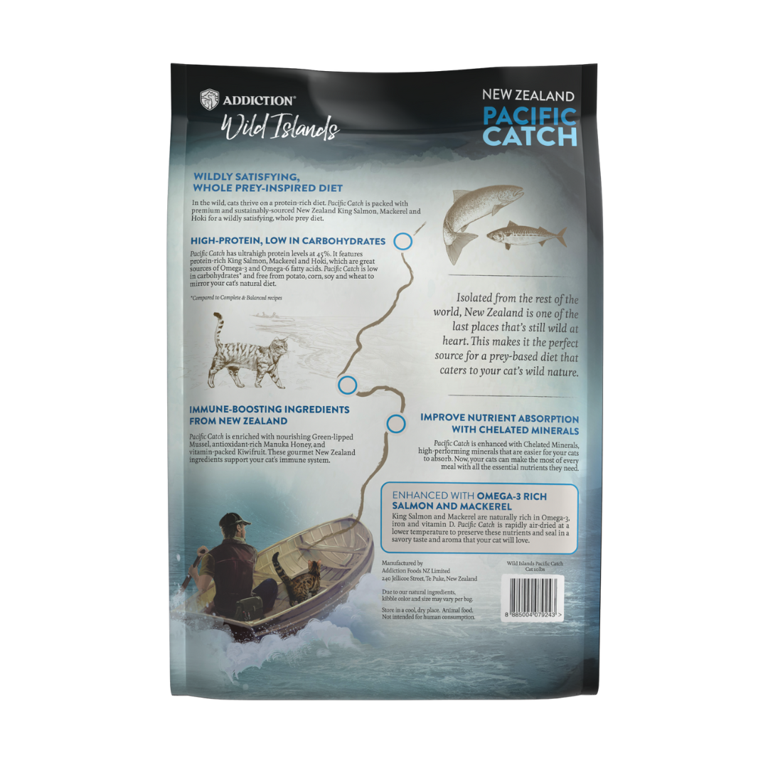 Addiction Wild Islands Pacific Catch Salmon, Mackerel & Hoki High Protein Dry Cat Food