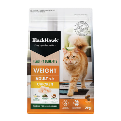 Black Hawk Healthy Benefits Weight Chicken cat food 2kg bag