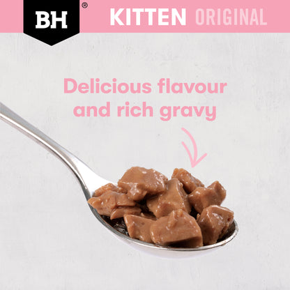 Black Hawk Original Kitten Food Chicken Ocean Fish in Gravy 85g